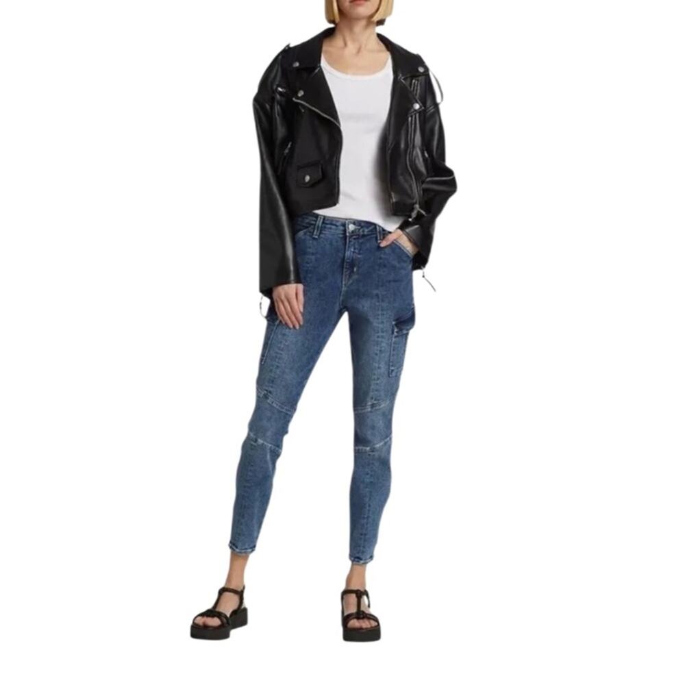 L'AGENCE Patton Mid-Rise Cargo Skinny Mi-Hauteur Etroit Jeans Size 25 NWT